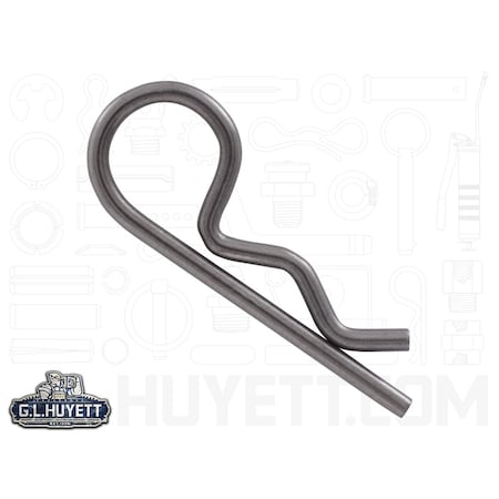 Huyett Hair Cotter Pin, 0.091 in Dia, 1-5/8 in L, 18-8 Stainless Steel BPS-0005/D